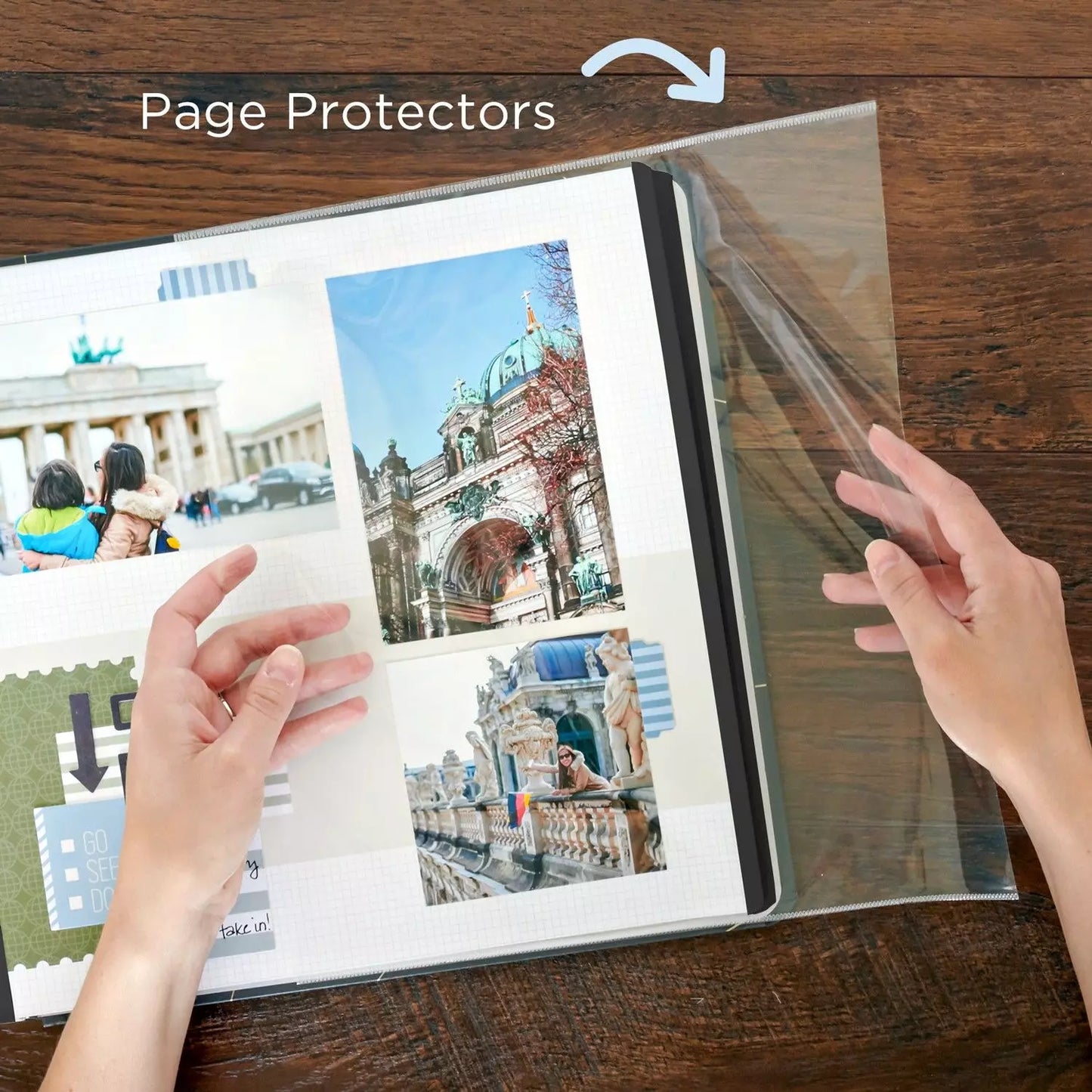 Black 12x12 Plain Pages and Protectors (16/pk)