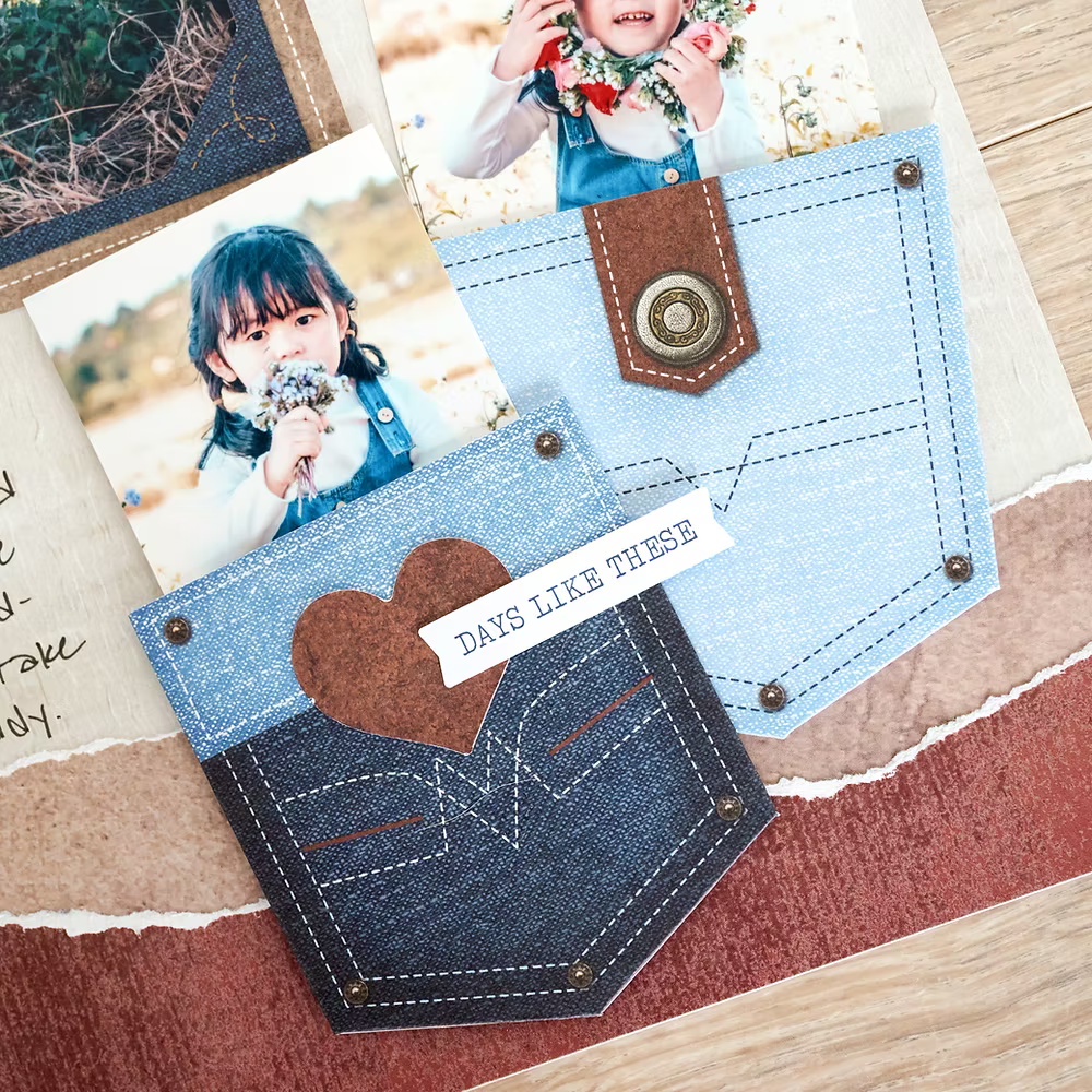 Denim Revival Frame & Jean Pocket Embellishments