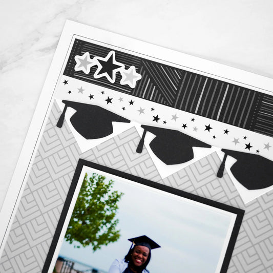 12x12 Diploma Days Tone-on-Tone Paper Pack (6/pk)