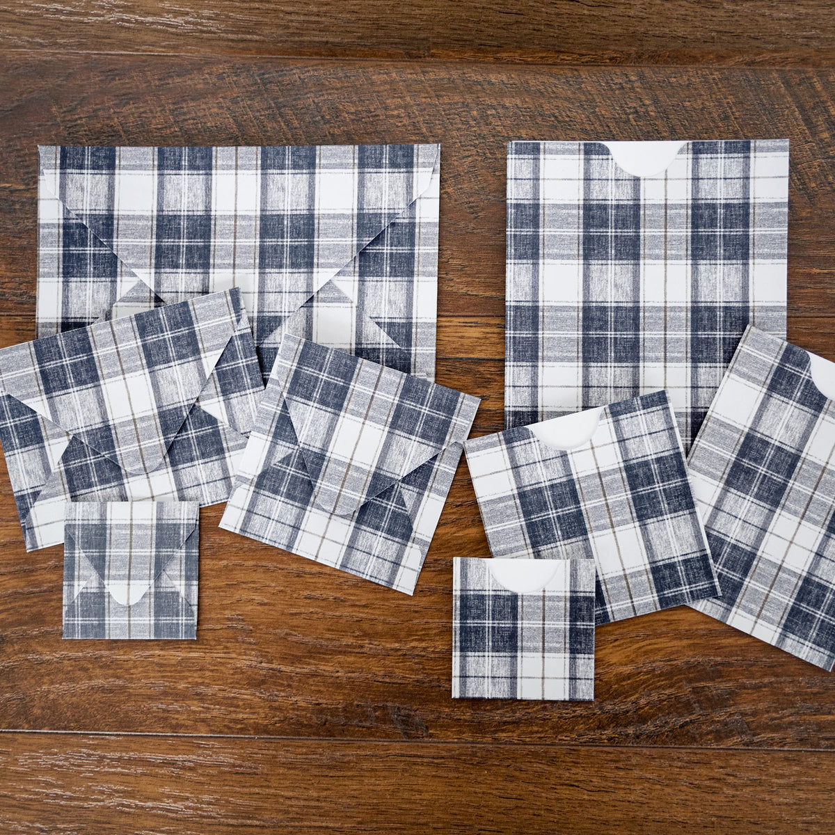 Envelope & Pocket Set (24/pk) - Plaid