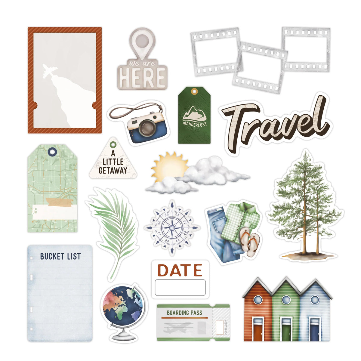 Global Getaway Embellishments (40/pk)