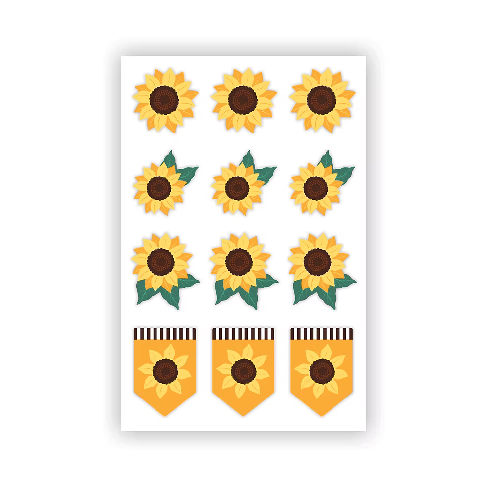 Sunflower fields Layered Die Cuts