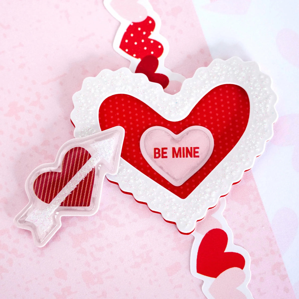 Happy Hearts Glitter Embellishments
