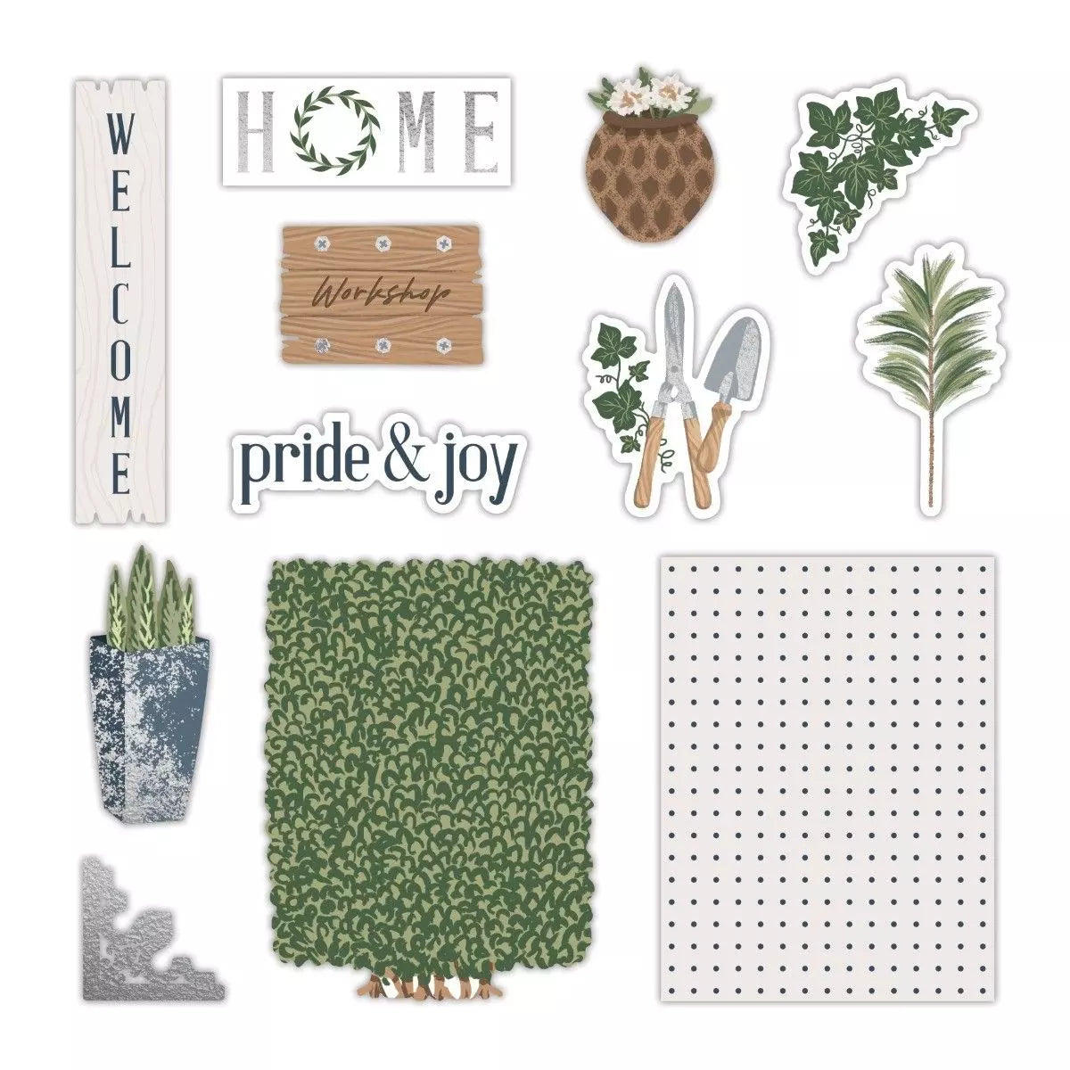 Welcome Home Foiled Embellishments