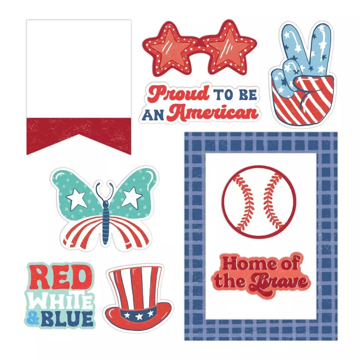 All-American Blast Holographic Foiled Embellishments (20/pk)
