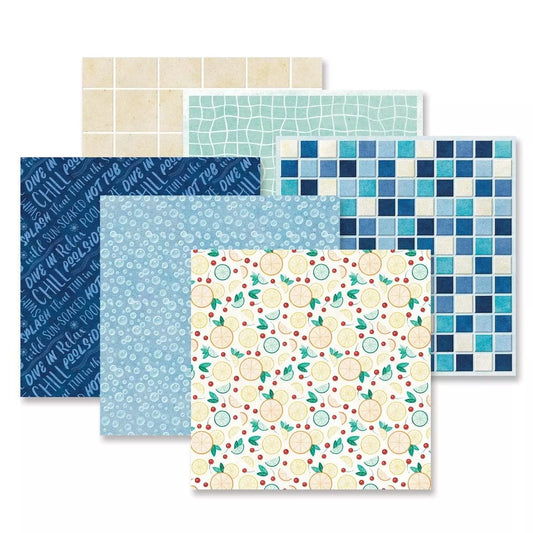 Poolside Paradise Designer Paper
