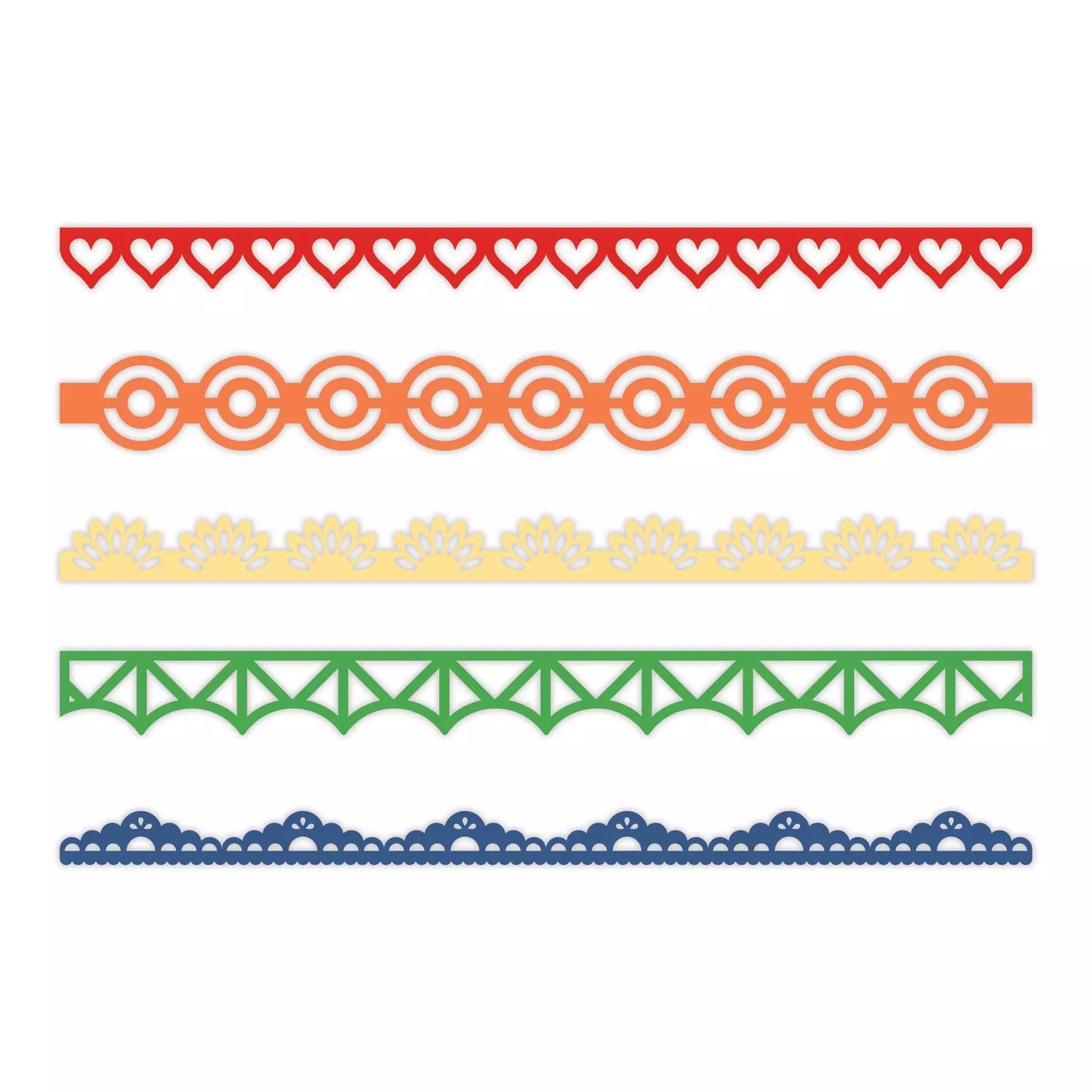 Rainbow Edges Laser Cut Border Embellishments