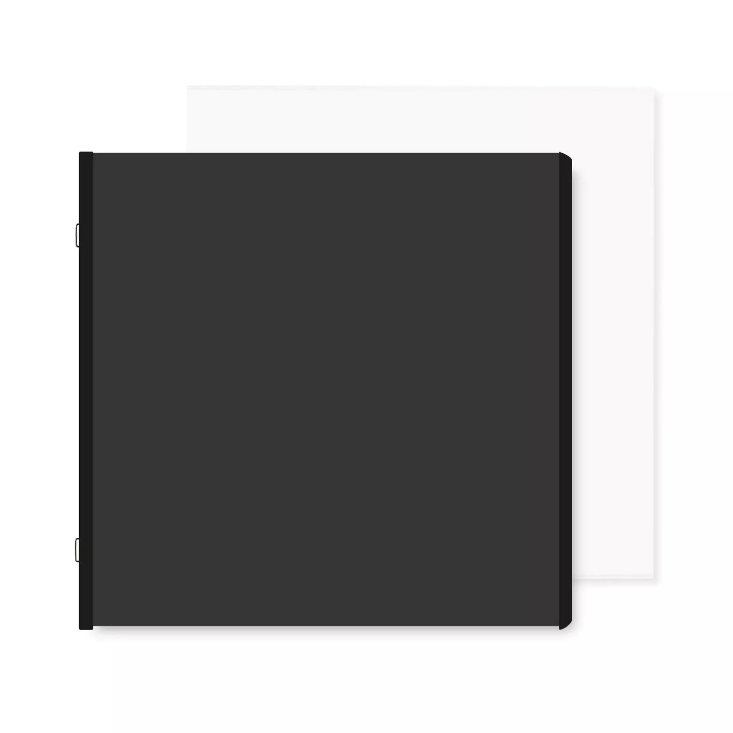Black 12x12 Plain Pages and Protectors (16/pk)