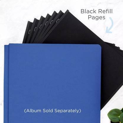 Black 12x12 Plain Pages and Protectors (16/pk)