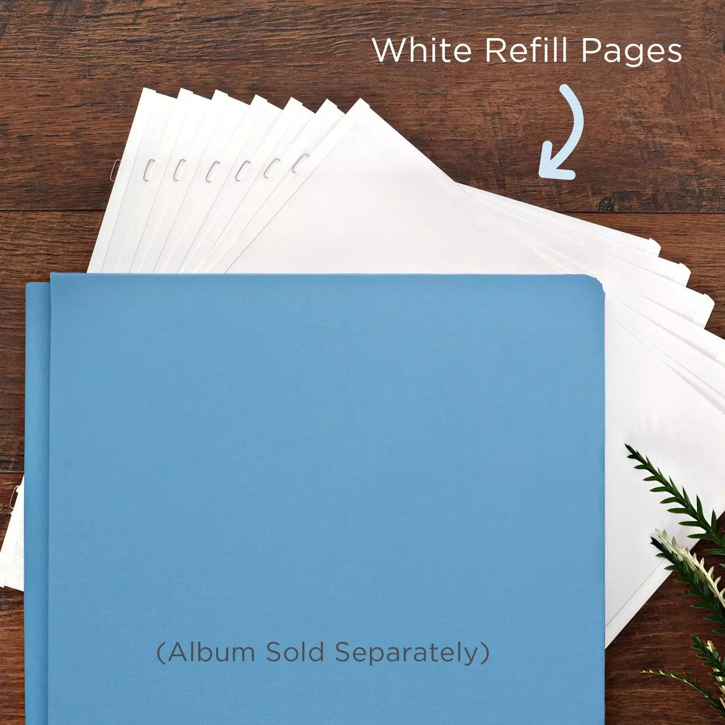 White 12x12 Plain Pages and Protectors (16/pk)