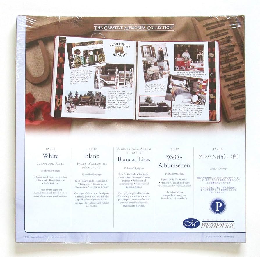 12x12 Original Pages - White (NOT TRUE Fits vintage CM Albums)
