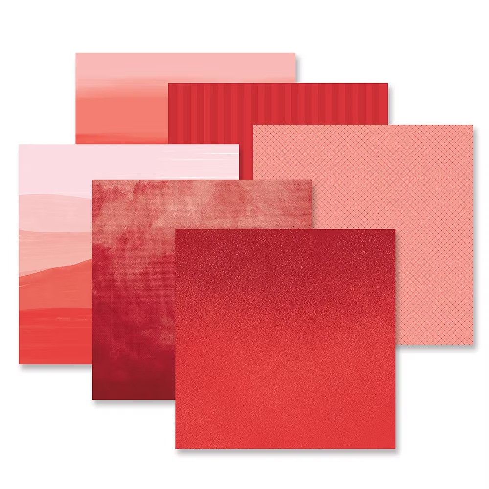 Red Gradient Best Hits Designer Paper Pack