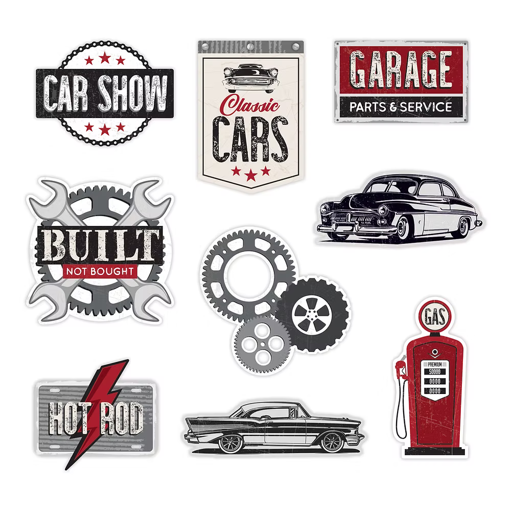 Revved Up Classic Car Embellishments