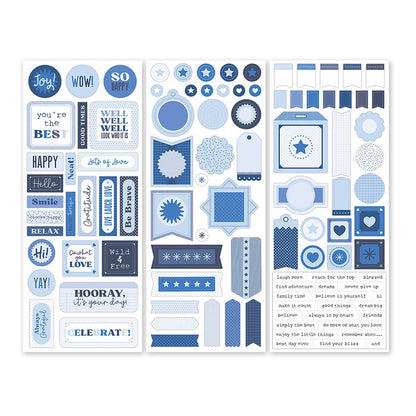 Totally Tonal Baby Blue Stickers