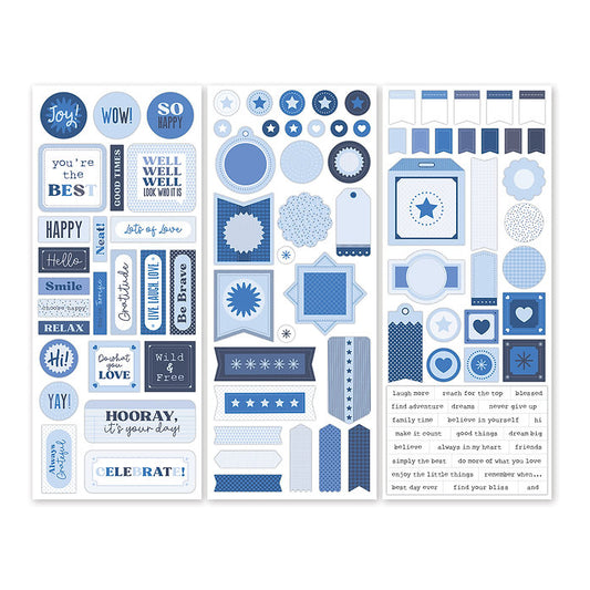 Totally Tonal Baby Blue Stickers