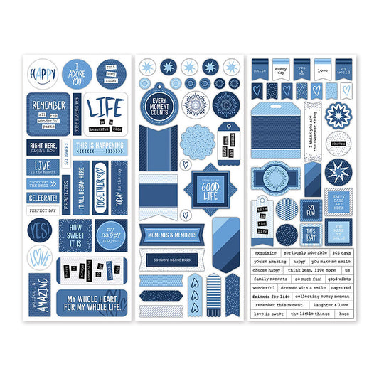 Totally Tonal Blue Stickers