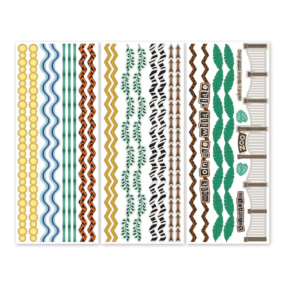 What a Zoo, Too! Border Stickers