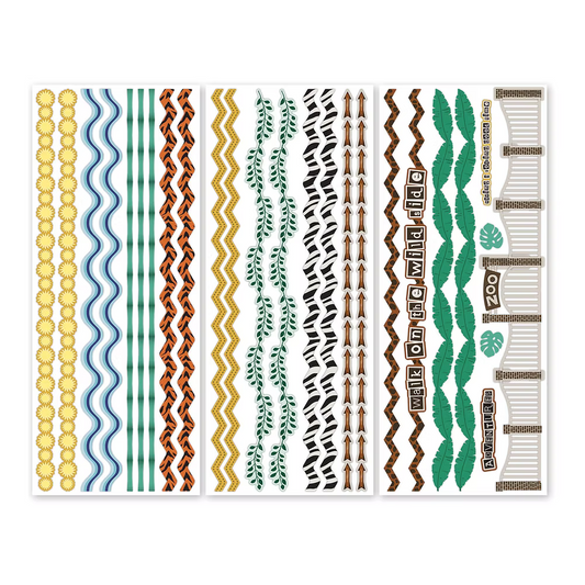 What a Zoo, Too! Border Stickers