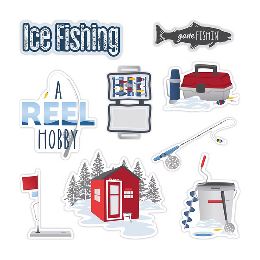 Flurry of Fun Ice Fishing Embellishments