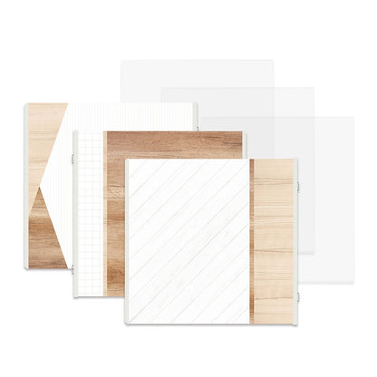 Light Woodgrain Fast2Fab 12x12 Refill Pages