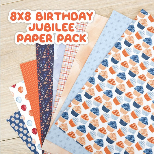 8x8 Birthday Jubilee Paper Pack (12/pk)