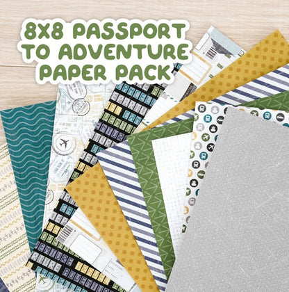 8x8 Passport to Adventure Paper Pack (12/pk)
