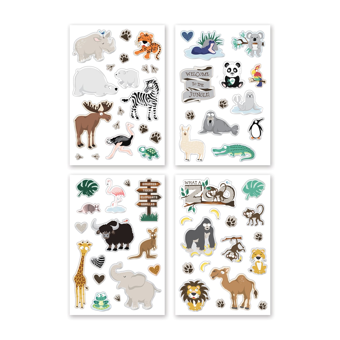 What a Zoo, Too! Puffy Stickers