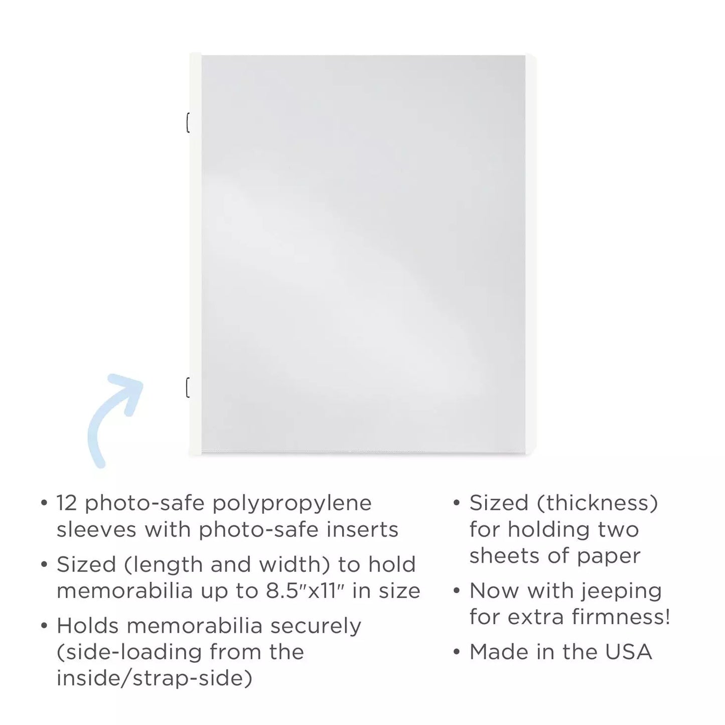 8.5x11 Single-Pocket Pages (12/pk)