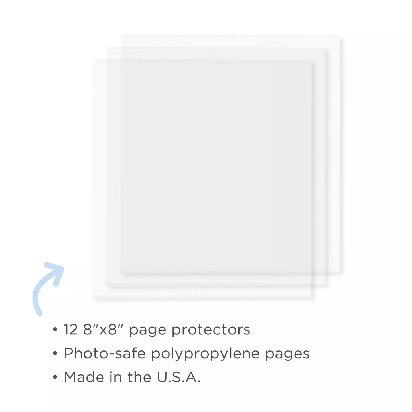 Spargo 8x8 Plain Pages and Protectors (12/pk)