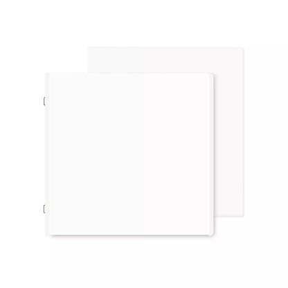 White 8x8 Plain Pages and Protectors (12/pk)