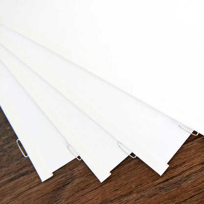 White 8x8 Plain Pages and Protectors (12/pk)