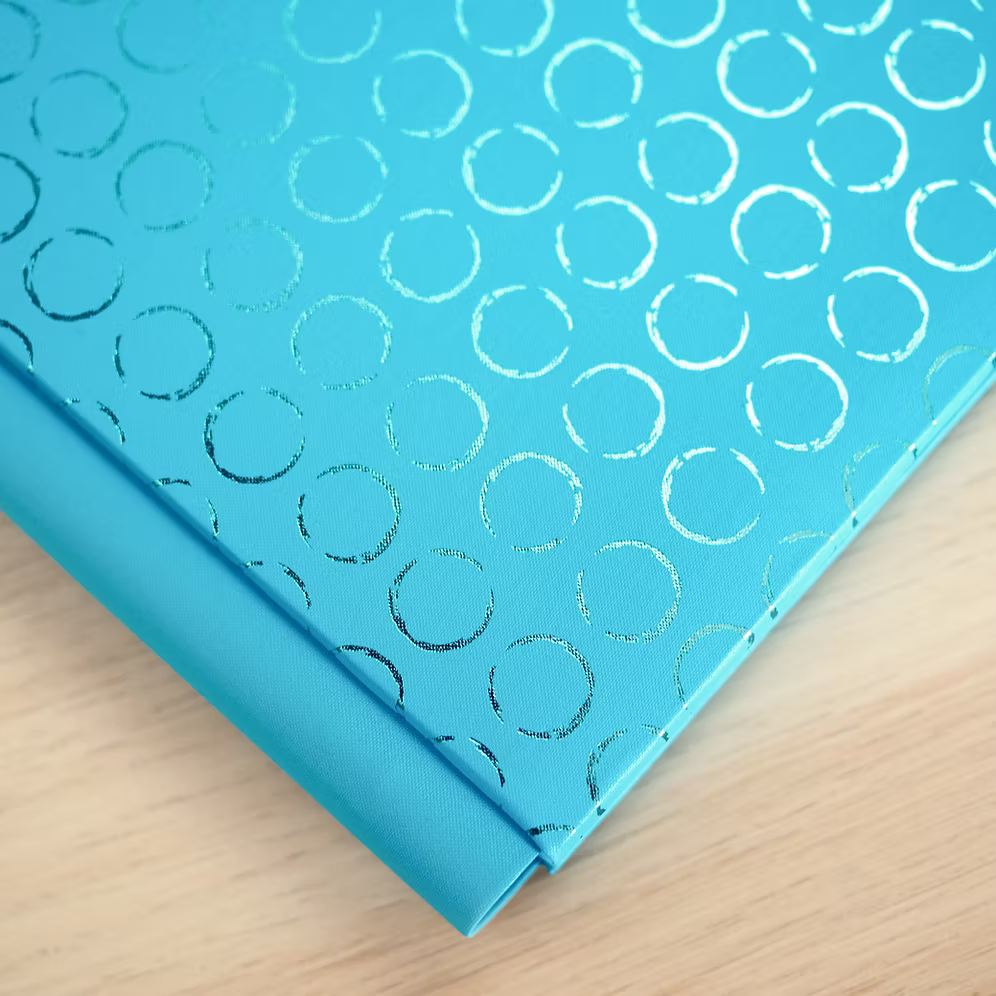 8x8 Weathered Rings Album Cover - Poppy Blue
