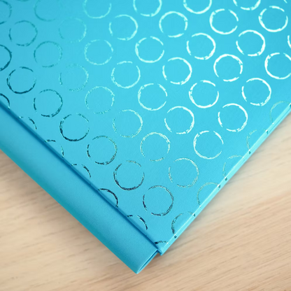 8x8 Weathered Rings Album Cover - Poppy Blue