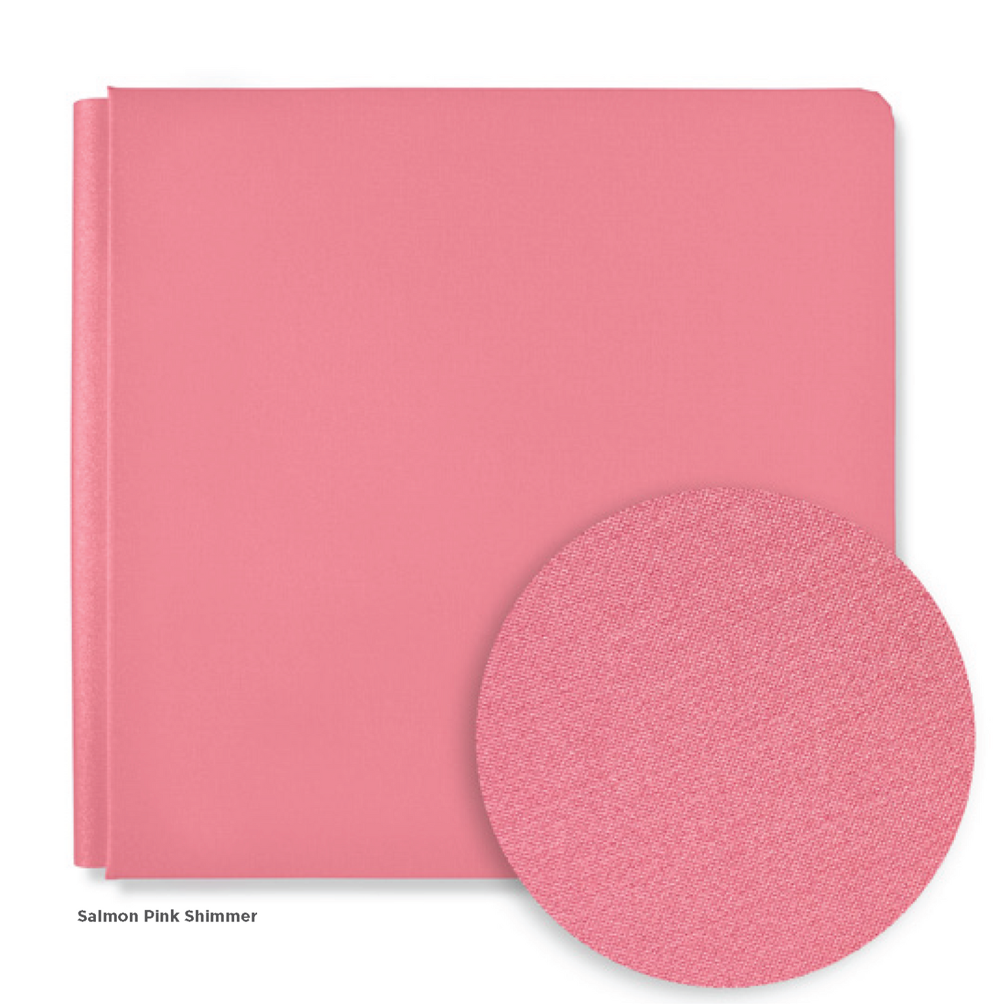 Salmon Pink Shimmer 12x12 Bookcloth Album Cover