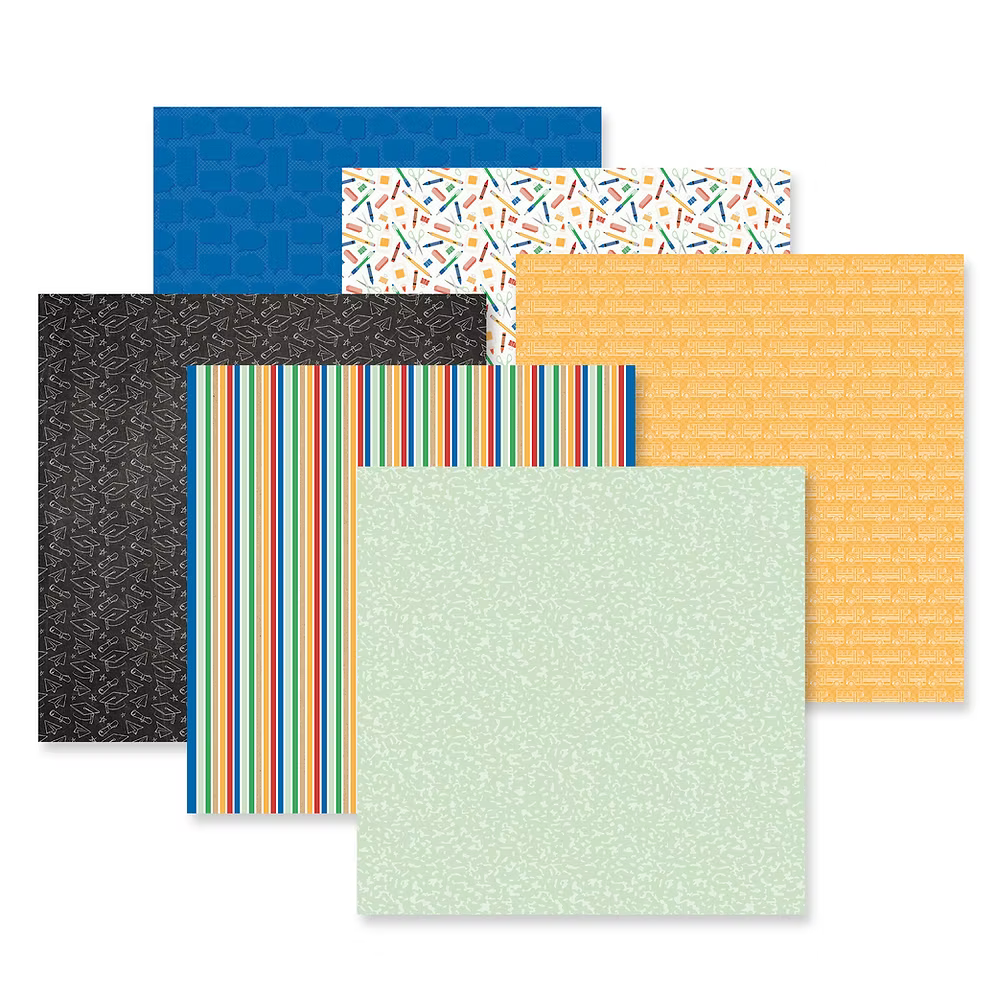 Back to School 12x12 Designer Paper Pack