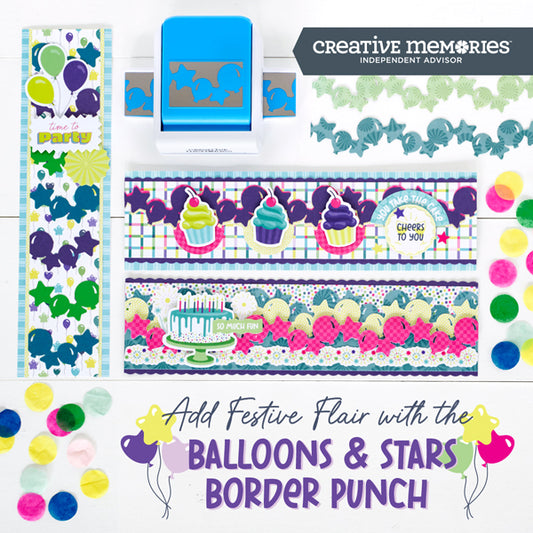 Balloons and Stars Border Punch