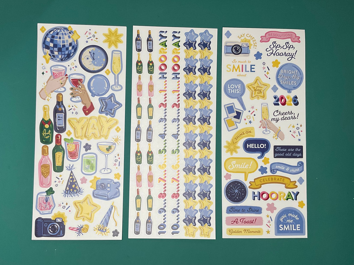 New Years Countdown Party Stickers