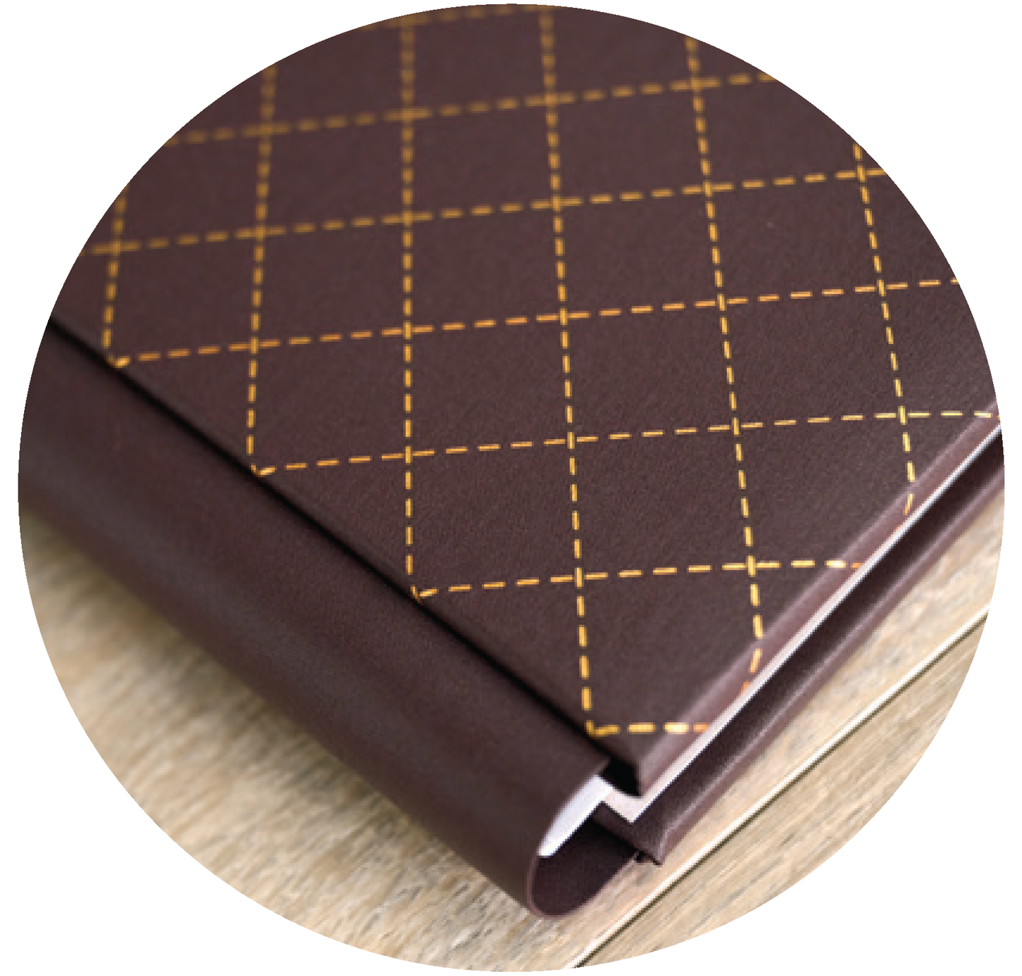 8x8 Chocolate Quilted Stitch Album Cover - Chocolate