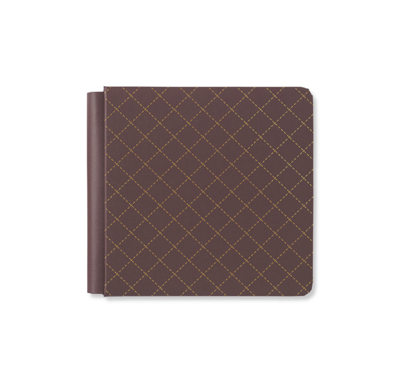 8x8 Chocolate Quilted Stitch Album Cover - Chocolate