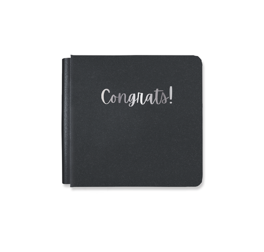8x8 Congrats Album Cover - Black Mica