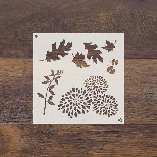 5x5 Inking Stencil - Autumn Elements