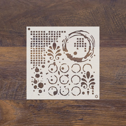 5x5 Inking Stencil - Distressed Elements