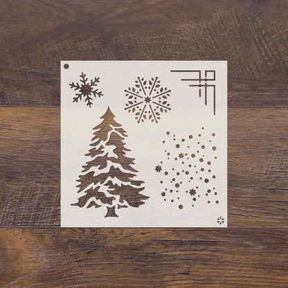 5x5 Inking Stencil - Winter Elements