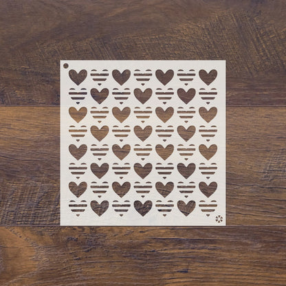 5x5 Inking Stencil - Hearts