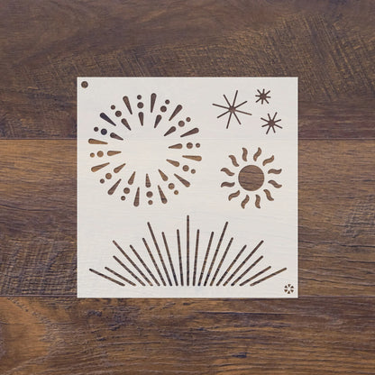 5x5 Inking Stencil - Summer Sun