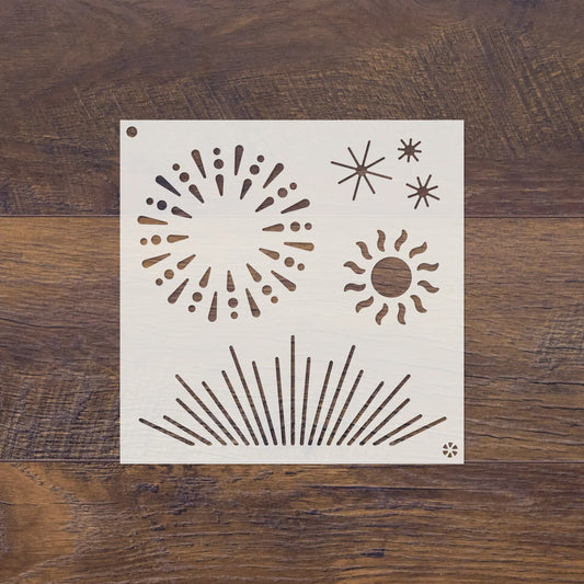 5x5 Inking Stencil - Summer Sun
