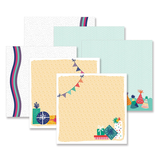 Birthday Bash Fast2Fab-Inspired Paper Pack (6/pk)