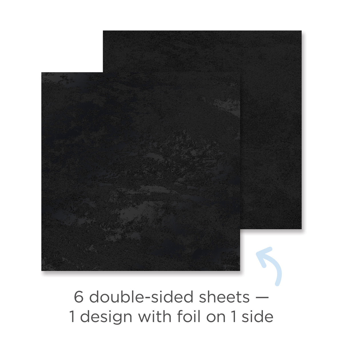 Black Molten Lava Foiled Paper (6/pk)