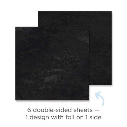 Black Molten Lava Foiled Paper (6/pk)