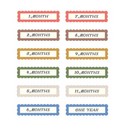 Bundle of Joy Monthly Title Embellishments (12/pk)